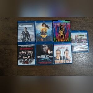 Lot Of 7 Blu-Rays Wonder Woman The Road Warrior Expendables Shutter Island